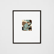 WARKLAB1WBW1_Klause Blue Wide 1 Print (Soft White Mat) 43 x 50cm, Black Raw Timber Frame