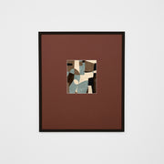 WARKLAB2RBW1_Klause Blue Wide 2 Print (Red Rust Mat) 43 x 50cm, Black Raw Timber Frame