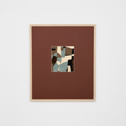 WARKLAB2RRW3_Klause Blue Wide 2 Print (Red Rust Mat) 73 x 85cm, Light Raw Timber Frame