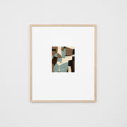 WARKLAB2WRW3_Klause Blue Wide 2 Print (Soft White Mat) 73 x 85cm, Light Raw Timber Frame