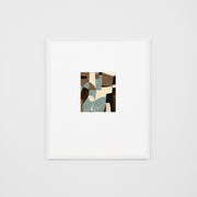 WARKLAB2WWW3_Klause Blue Wide 2 Print (Soft White Mat) 73 x 85cm, White Raw Timber Frame