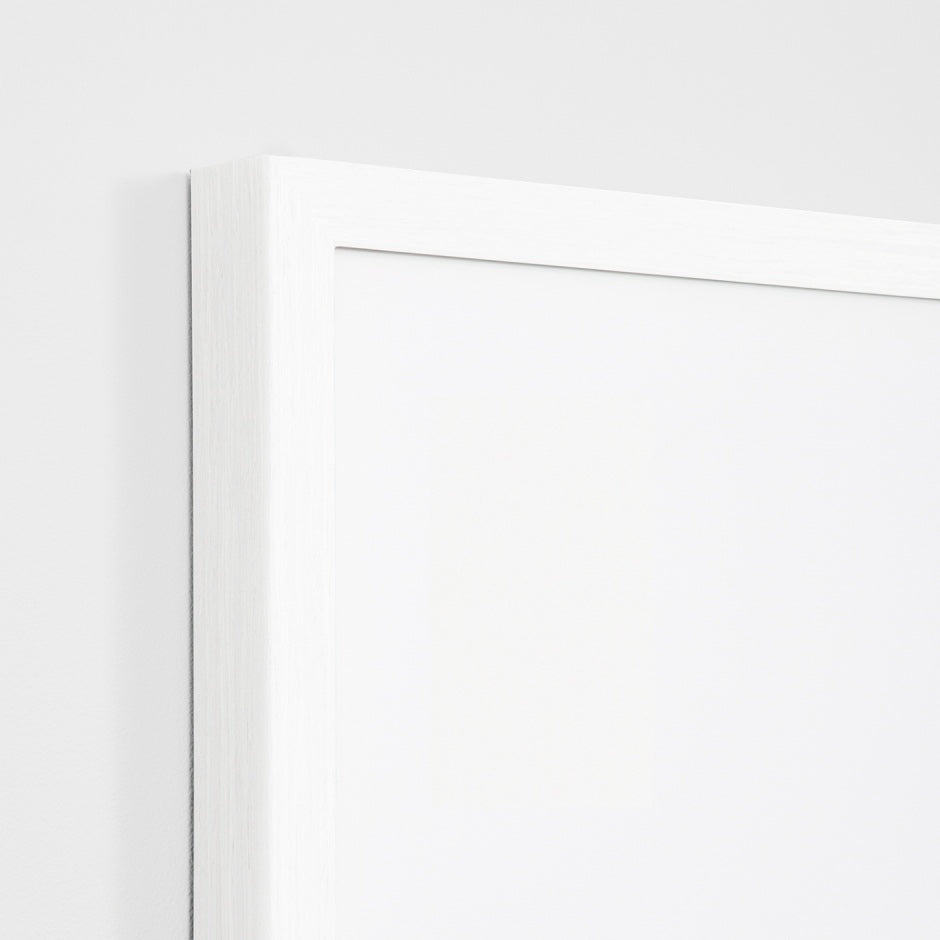 WARKLAB2WWW3_Klause Blue Wide 2 Print (Soft White Mat) 73 x 85cm, White Raw Timber Frame
