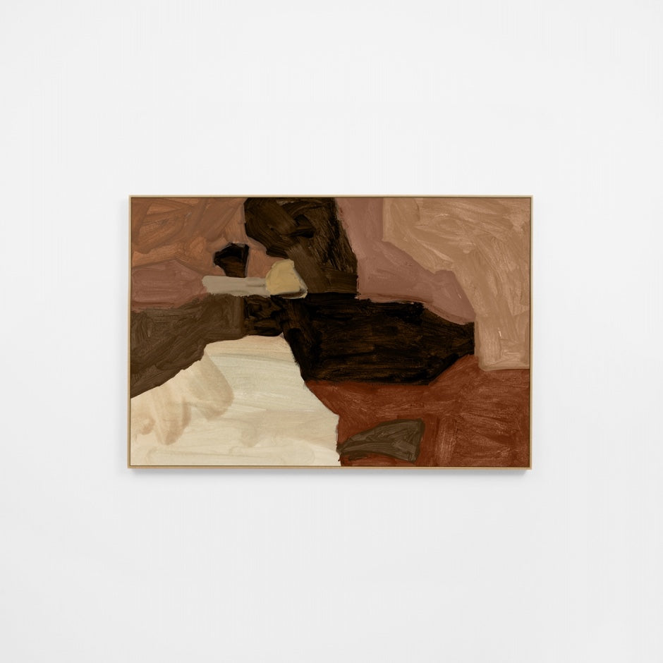 WARMAECL2R7H_Maeve Clay 2 Canvas 100 x 150cm, Light Timber-Look Synthetic Frame