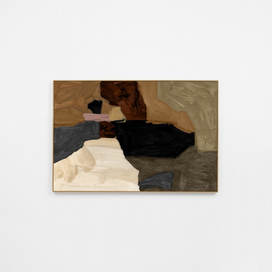 WARMAEEA2R7H_Maeve Earth 2 Canvas 100 x 150cm, Light Timber-Look Synthetic Frame