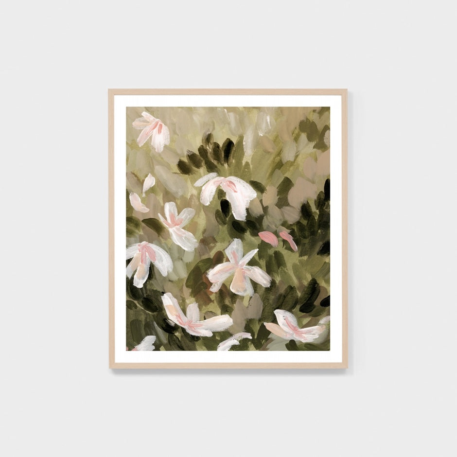 WARMEADAK1W1_Meadow Daisies Khaki 1 Print 43 x 50cm