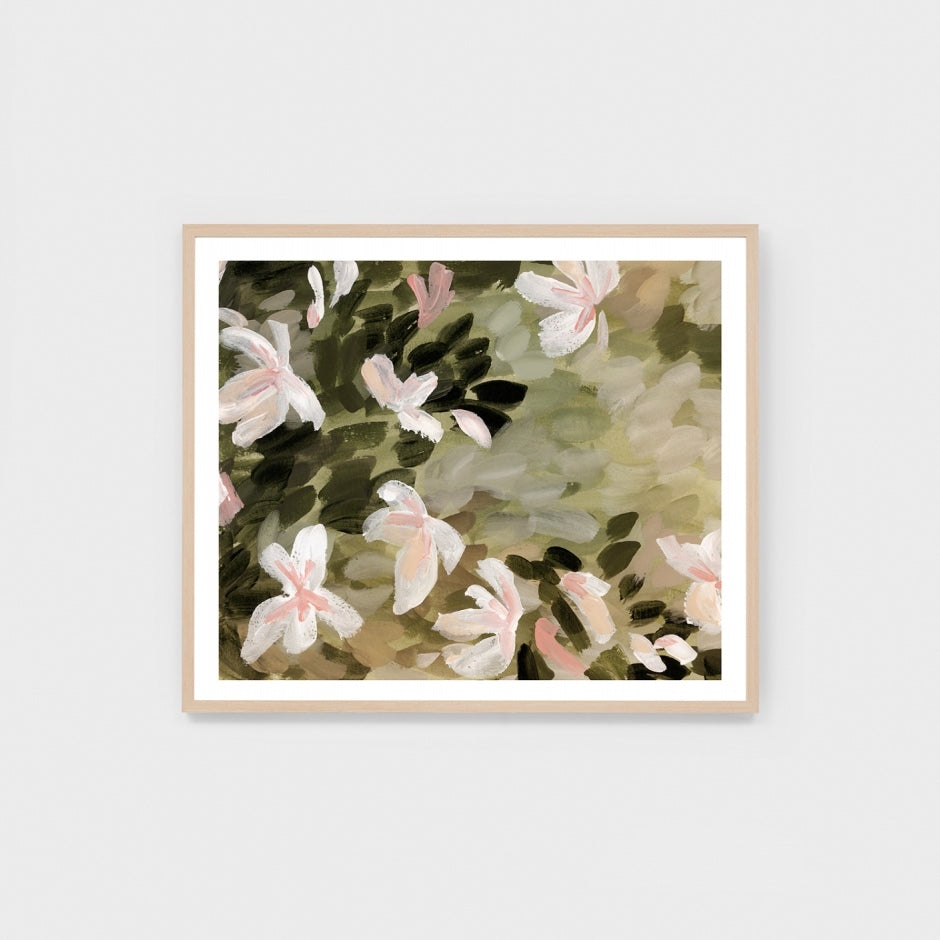 WARMEADAK2W1_Meadow Daisies Khaki 2 Print 43 x 50cm