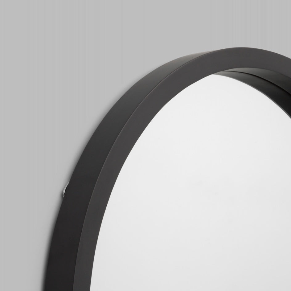 WARMFADERLBK_Adel Round Black Mirror 100 x 100cm