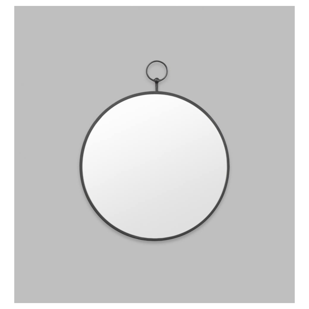 Antique Fob Mirror, Black