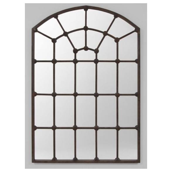 Arched Gate Mirror, Antique Silver