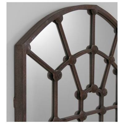 Arched Gate Mirror, Antique Silver