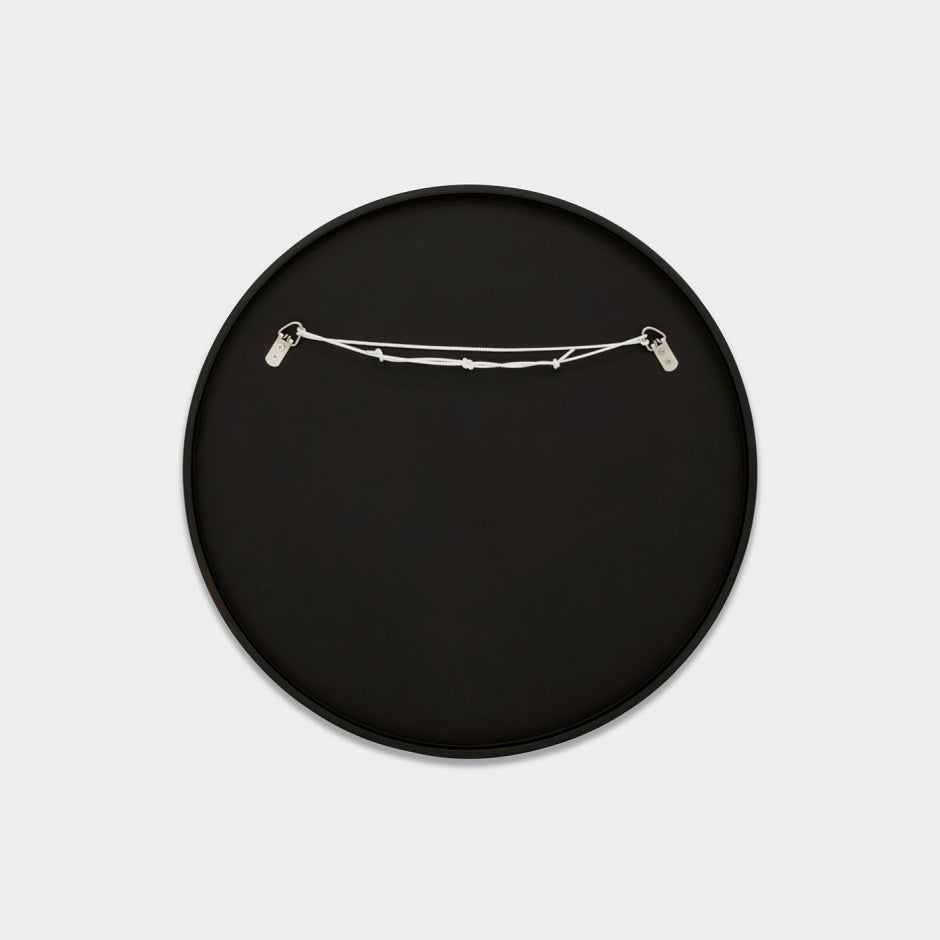 WARMFBELBGL_Bella Round Black Gloss Mirror