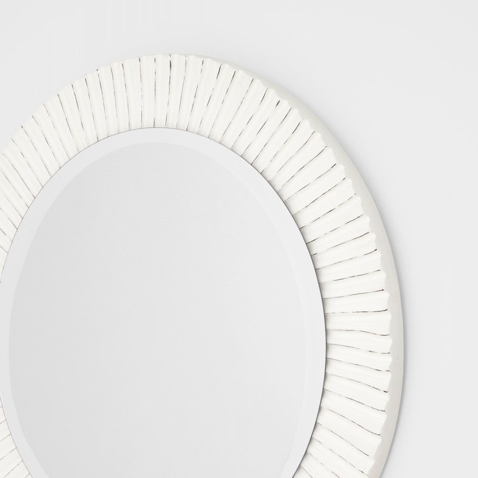 WARMFBEVHWHI_Bevel Hand Painted White Mirror