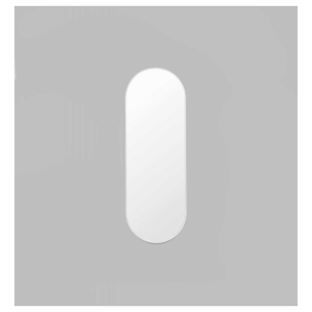 Bjorn Oval Large Mirror, White