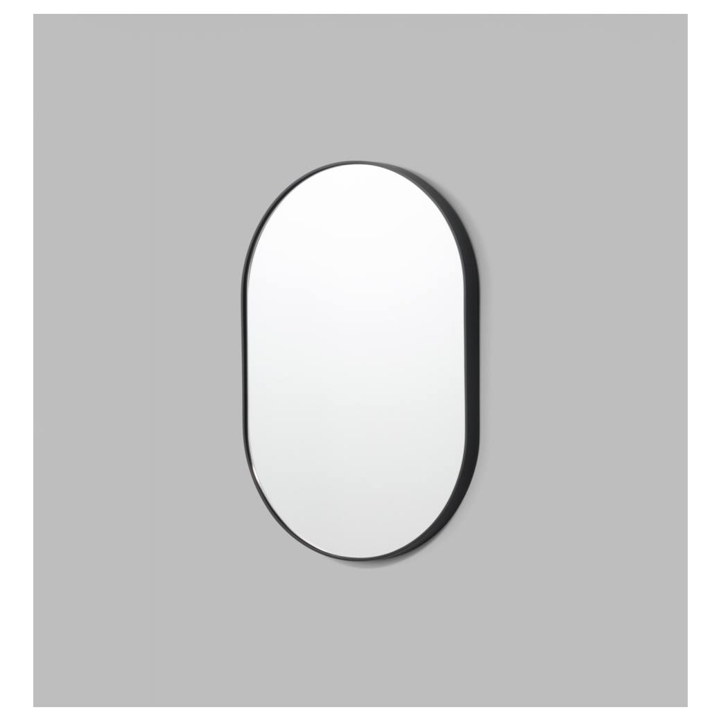 Bjorn Oval Small Mirror, Black