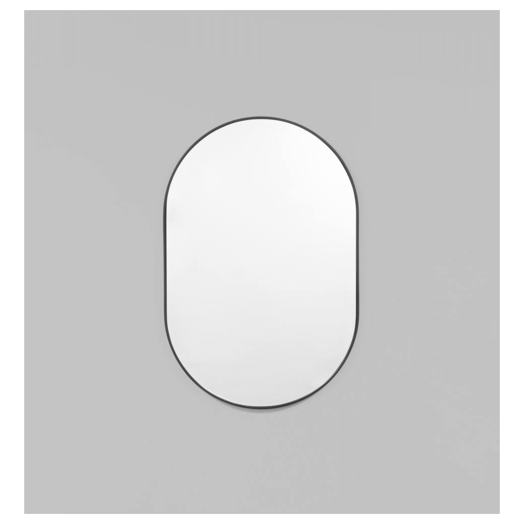 Bjorn Oval Small Mirror, Black