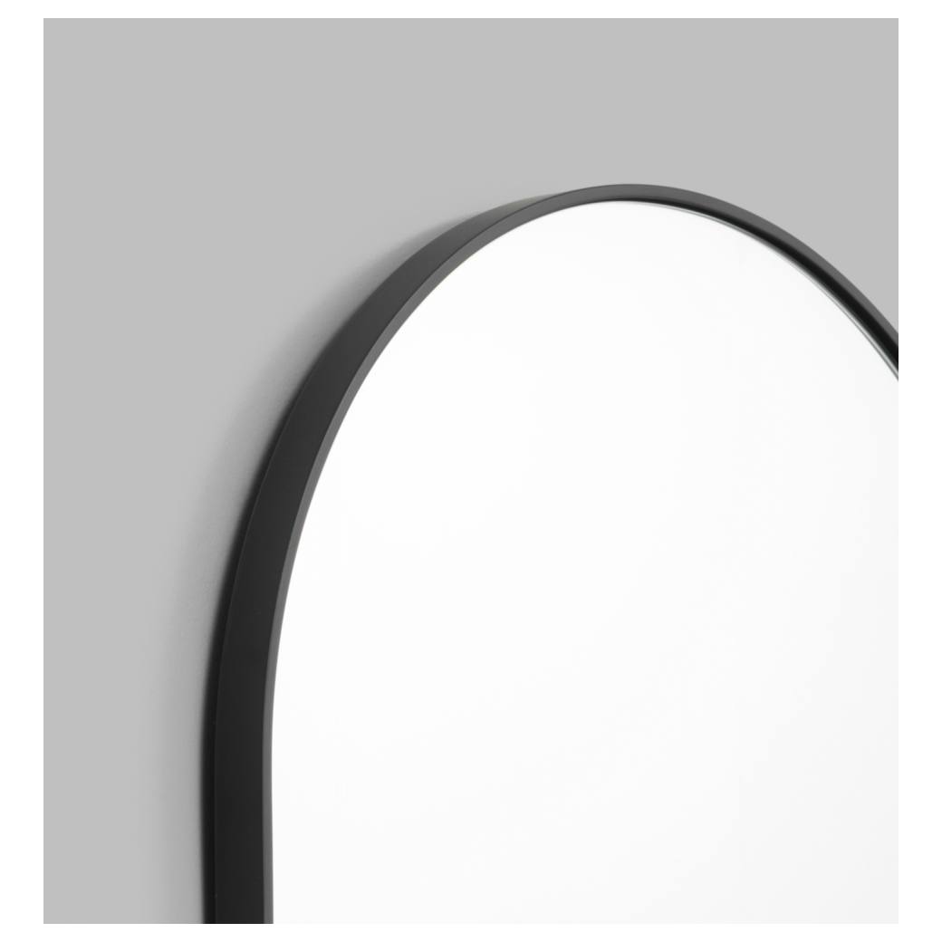 Bjorn Oval Small Mirror, Black