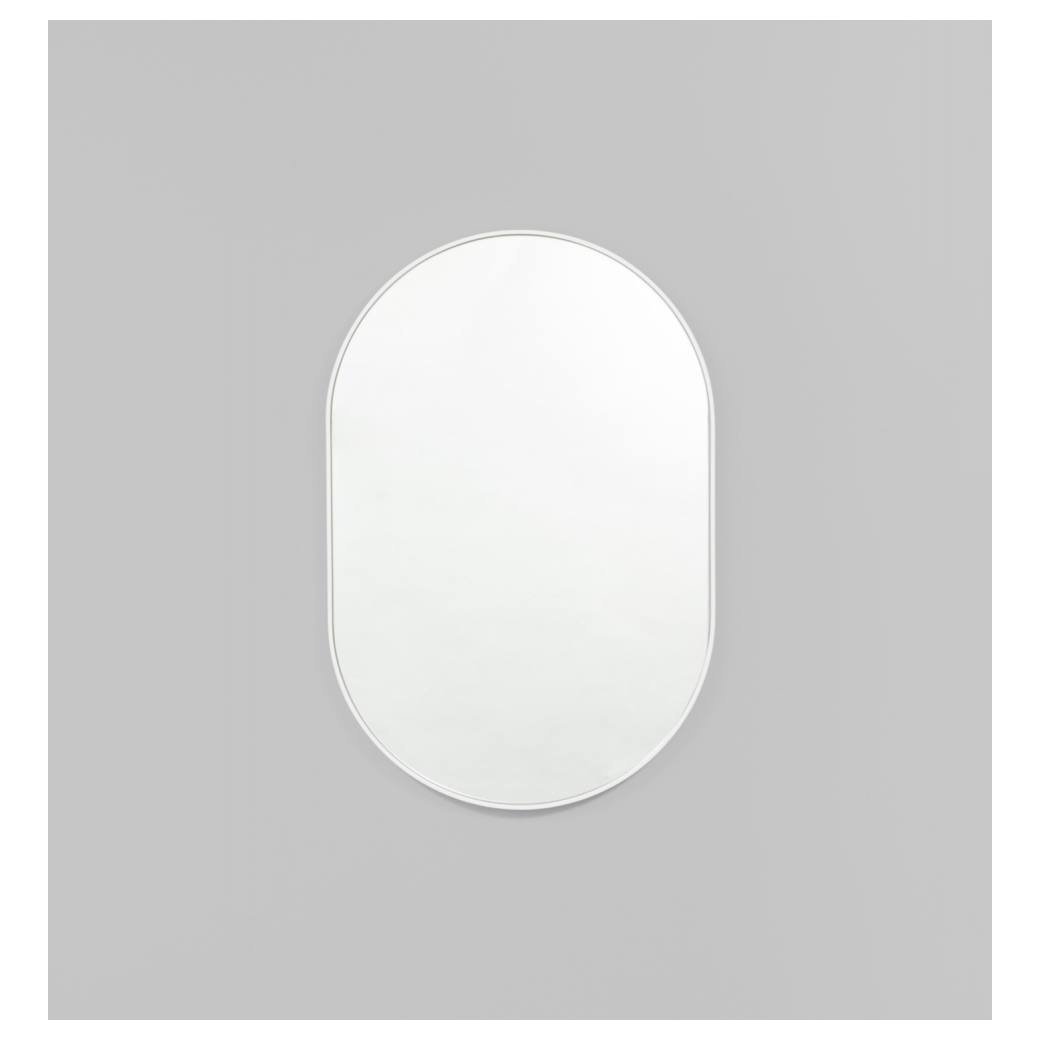 Bjorn Oval Small Mirror, White