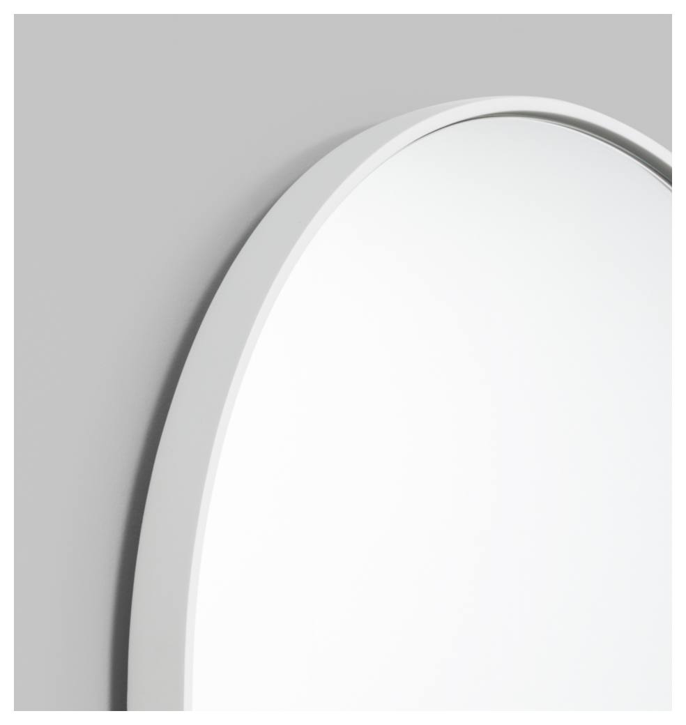 Bjorn Oval Small Mirror, White