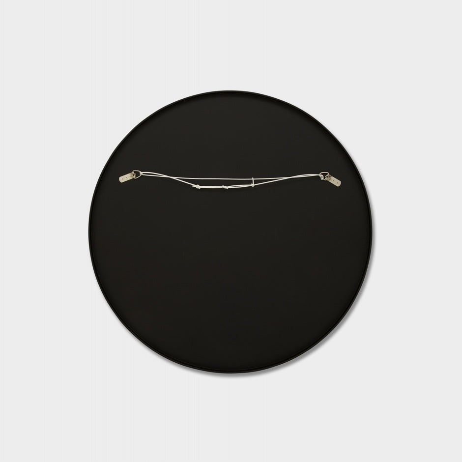 WARMFFLRLBK2_Flynn Round Black Mirror 120cm