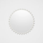 WARMFLUNRWHG_Luna Round Antique White Mirror