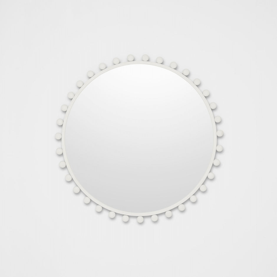 WARMFLUNRWHG_Luna Round Antique White Mirror
