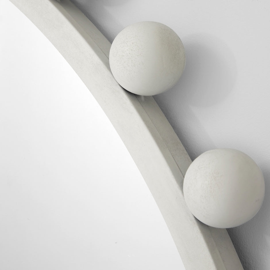 WARMFLUNRWHG_Luna Round Antique White Mirror
