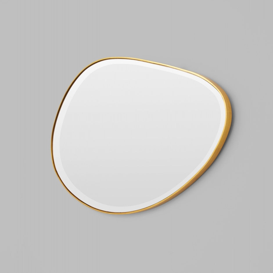 WARMFPEB12BR_Pebble Brass Mirror 120 x 70