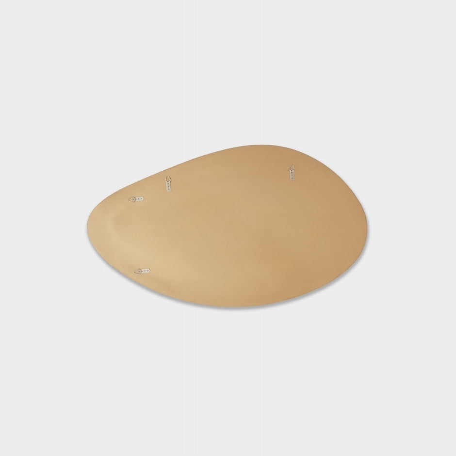 WARMFPEB12BR_Pebble Brass Mirror 120 x 70