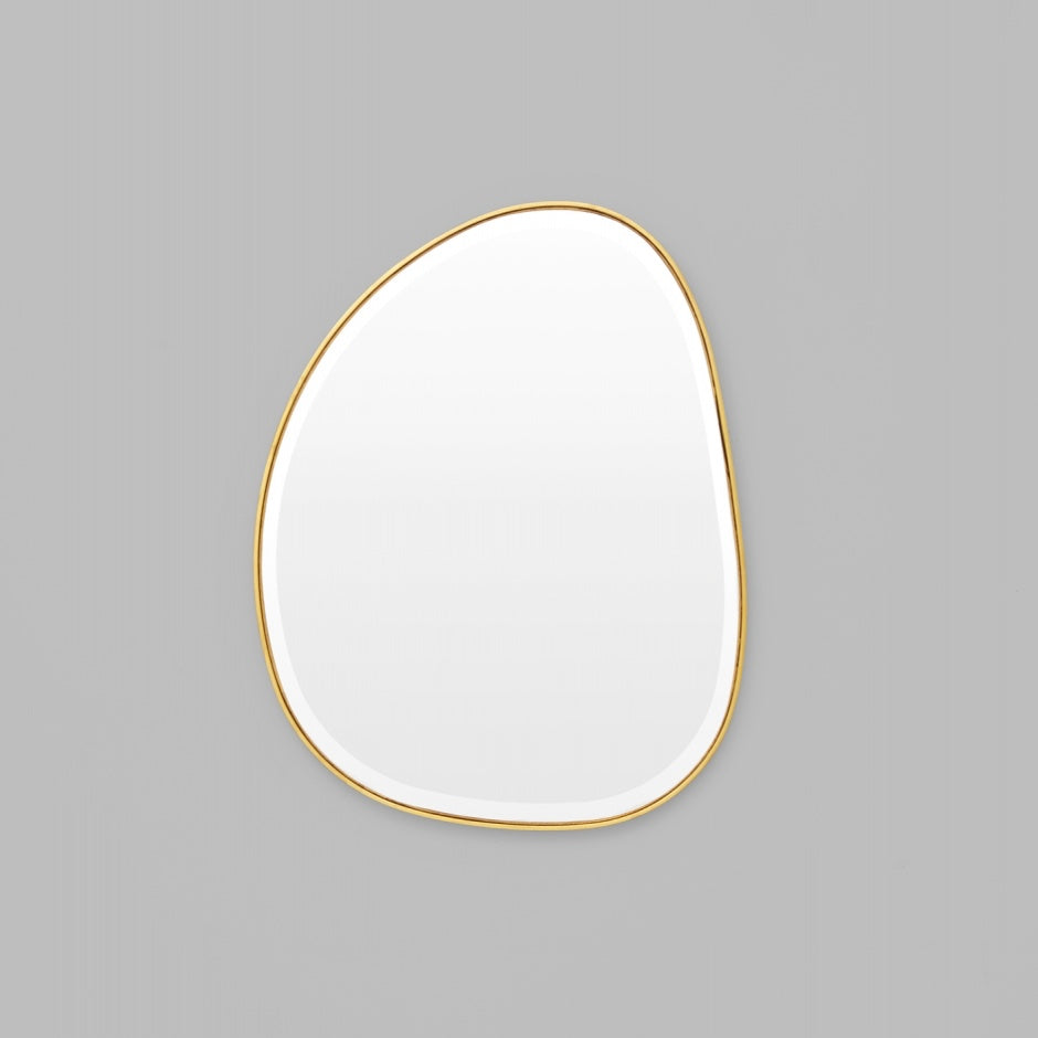 WARMFPEB55BR_Pebble Brass Mirror 55 x 70