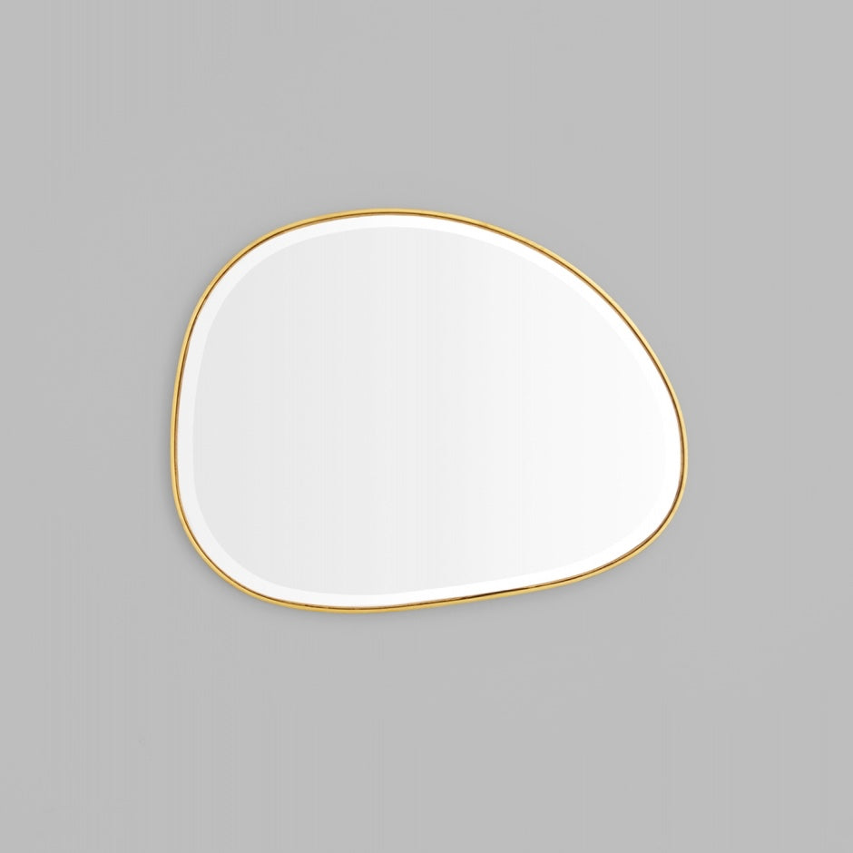 WARMFPEB55BR_Pebble Brass Mirror 55 x 70