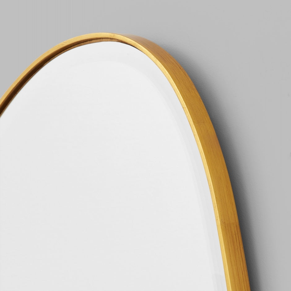 WARMFPEB55BR_Pebble Brass Mirror 55 x 70