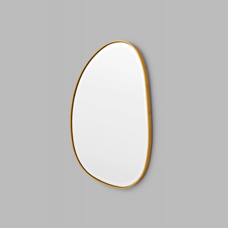 WARMFPEB55BR_Pebble Brass Mirror 55 x 70