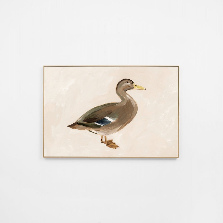 WARMILPN2R4G_Mallard Portrait Natural 2 Canvas 105 x 70cm, Black Smooth Synthetic Frame