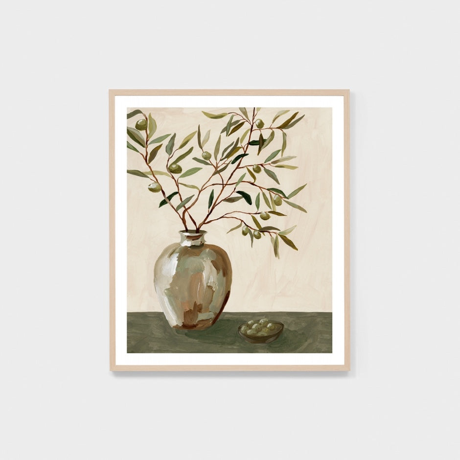 WAROLIARGW3_Olive Arrangement Green Print 73 x 85cm