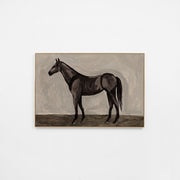 WARPAISD1R6Z_Painted Steed Dark 1 Canvas 135 x 90cm, Premium Light Timber Veneer Frame