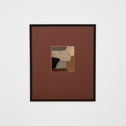 WARROYE1RBW1_Roy Earth Wide 1 Print (Red Rust Mat) 43 x 50cm, Black Raw Timber Frame