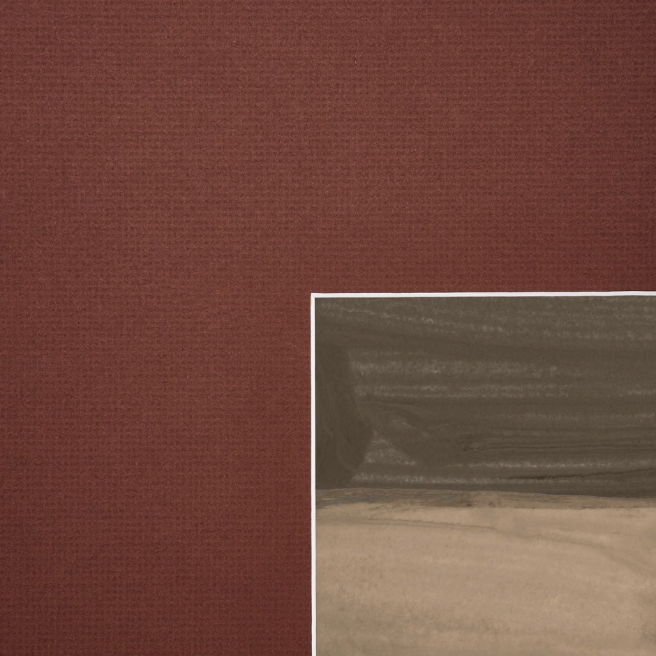 WARROYE1RRW2_Roy Earth Wide 1 Print (Red Rust Mat) 58 x 68cm, Light Raw Timber Frame