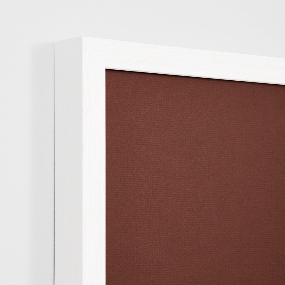 WARROYE1RWW2_Roy Earth Wide 1 Print (Red Rust Mat) 58 x 68cm, White Raw Timber Frame