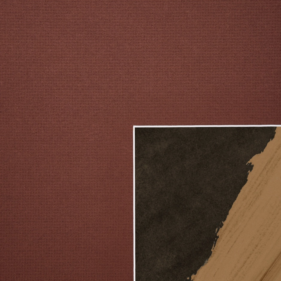 WARROYE2RRW2_Roy Earth Wide 2 Print (Red Rust Mat) 58 x 68cm, Light Raw Timber Frame