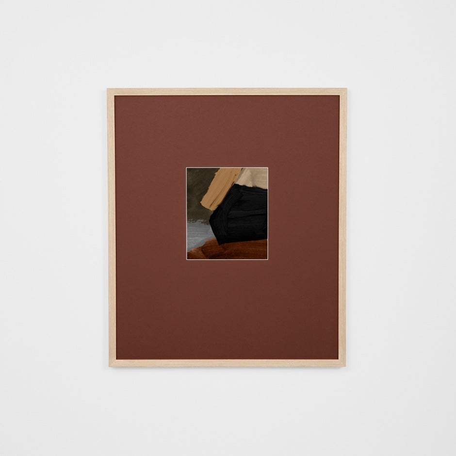 WARROYE2RRW3_Roy Earth Wide 2 Print (Red Rust Mat) 73 x 85cm, Light Raw Timber Frame