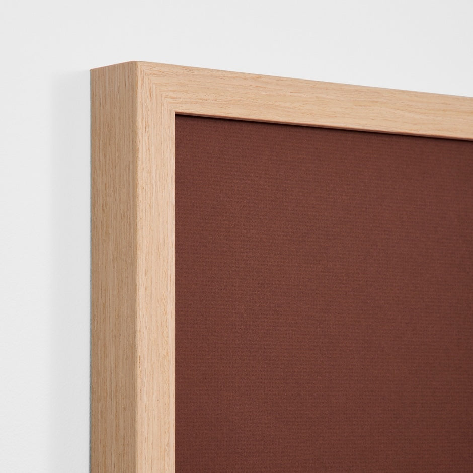 WARROYE2RRW3_Roy Earth Wide 2 Print (Red Rust Mat) 73 x 85cm, Light Raw Timber Frame