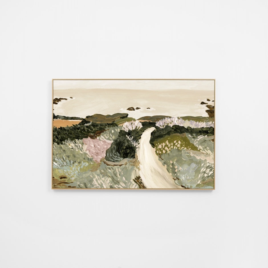 WARSEAMESR5H_Seaside Meadow Spring Canvas 120 x 80cm, Light Timber-Look Synthetic Frame