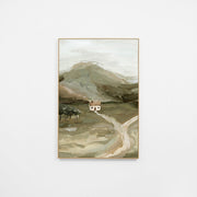 WARSECCOKR5H_Secluded Cottage Khaki Canvas 80 x 120cm, Light Timber-Look Synthetic Frame