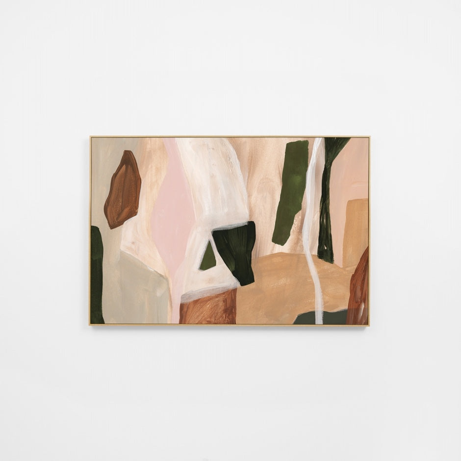 WARSEDGRER5Z_Sedona Green Canvas 120 x 80cm, Premium Light Timber Veneer Frame