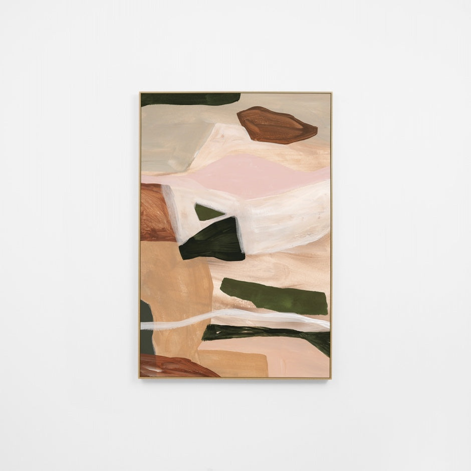 WARSEDGRER5Z_Sedona Green Canvas 120 x 80cm, Premium Light Timber Veneer Frame