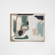 WARTABOCE8Z_Tableau Ocean Painting, Light Timber Veneer Painting Frame