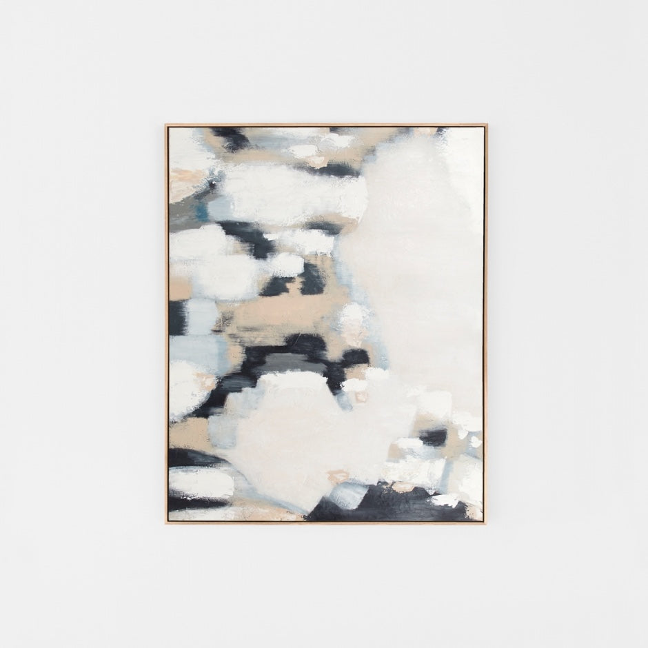 WARTOTBLU8Z_Totti Blue Painting, Light Timber Veneer Painting Frame