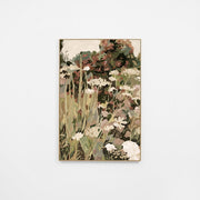 WARWILGARR7K_Wildflower Garden Autumn Rectangle Canvas 100 x 150cm, Walnut-Look Synthetic Frame
