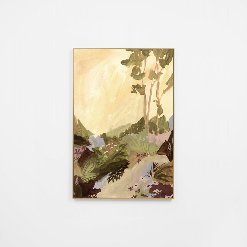 WARWILSS2R6K_Wild Serenity Summer 2 Rectangle Canvas 90 x 135cm, Walnut-Look Synthetic Frame