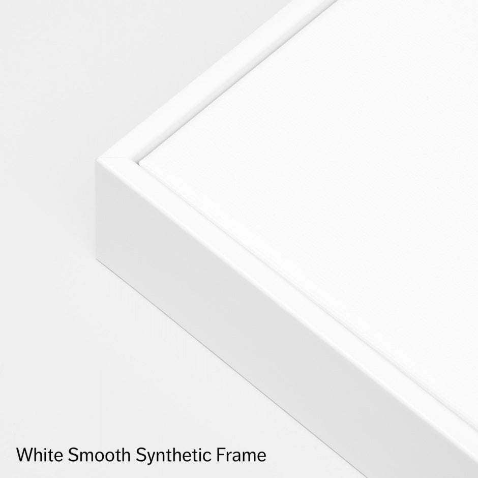 WARWOOHGRR7F_Woodland Haven Green Rectangle Canvas 100 x 150cm, White Smooth Synthetic Frame